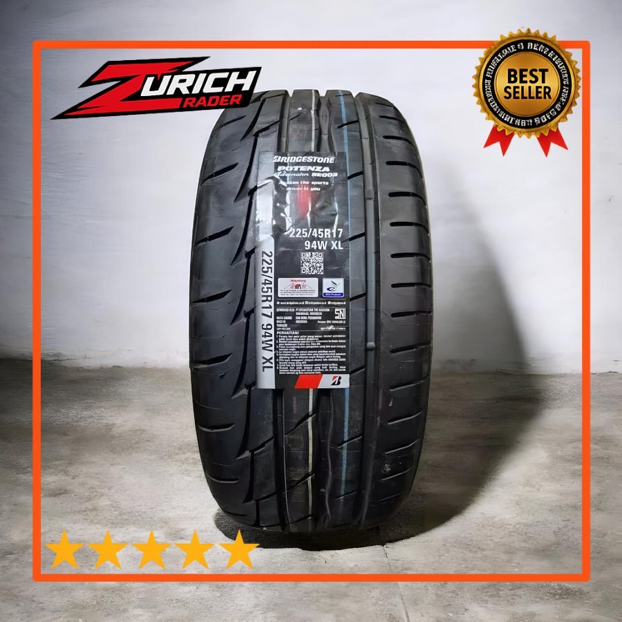 Ban Mobil 225 45 R17 Merek Bridgestone Adrenalin RE300 Ukuran 225/45 R17 Tubles