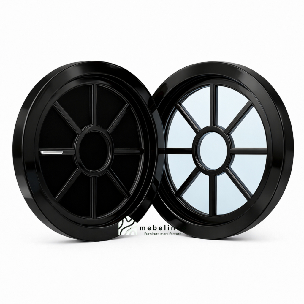 Kusen Jendela Kayu Minimalis - Kusen Jendela Bulat Putar Kayu Jati  - Jendela Rumah - JB8