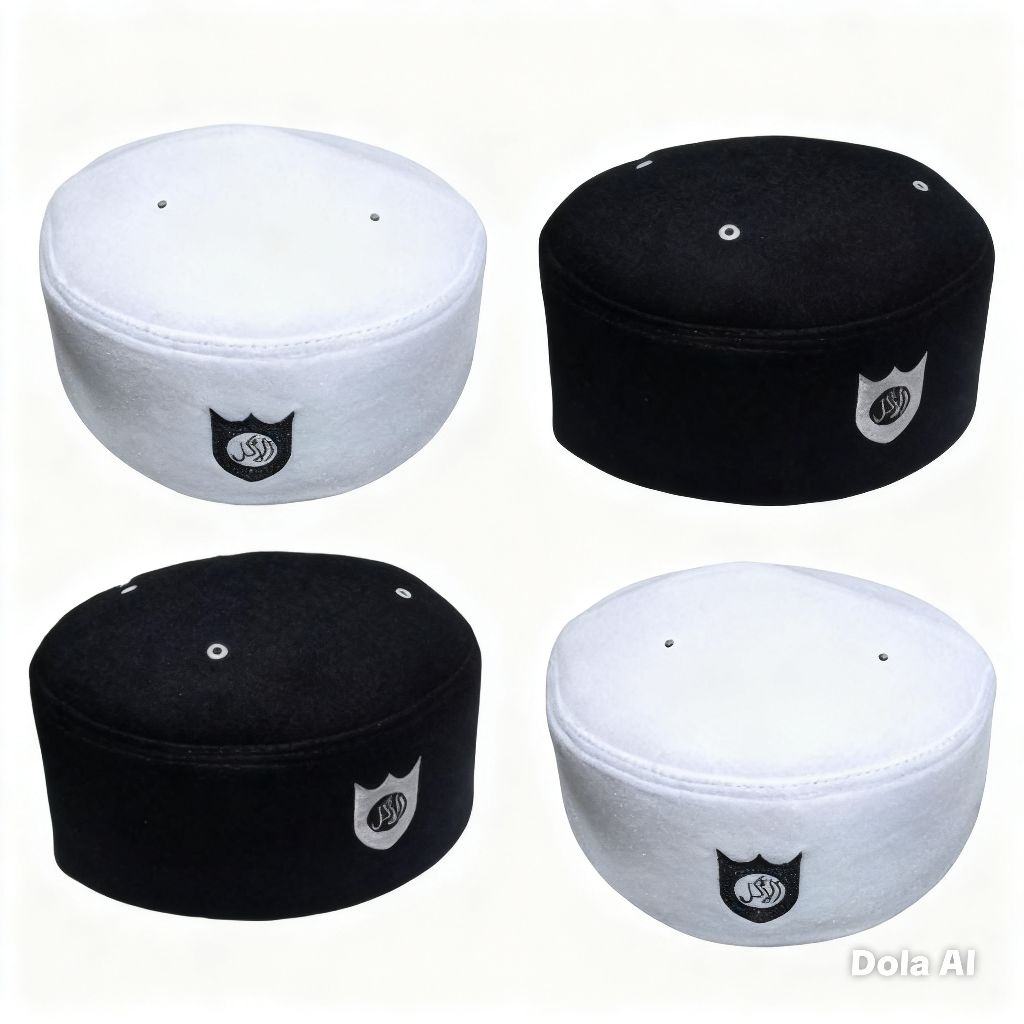 kopiah peci uje logo bordir, peci uje logo bordir premium, peci Malaysia uje logo