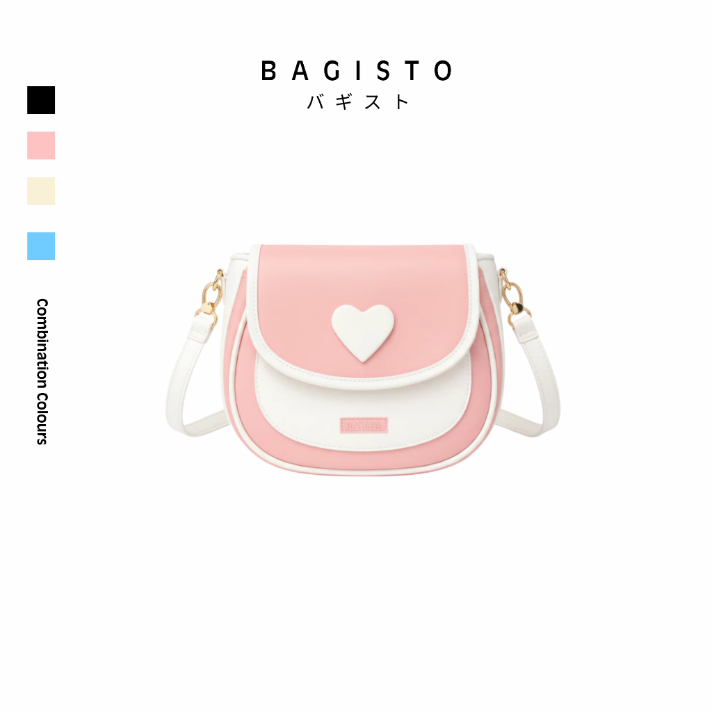 Tas Selempang Wanita Lovely Heart Korea | Sling Bag Cute Kekinian Harian