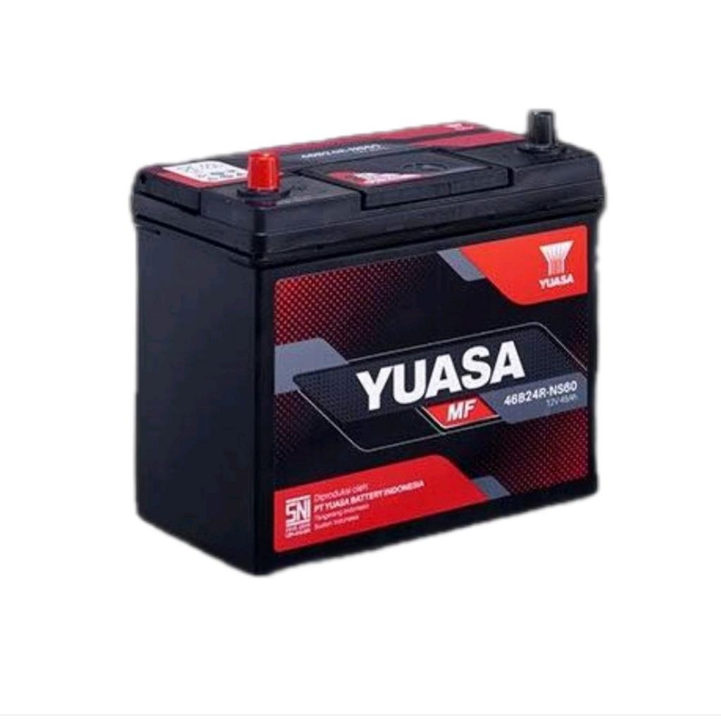 AKI MOBIL YUASA MAINTENANCE FREE (KERING) NS60 12V (Volt) / 45Ah (Ampere-Hour).