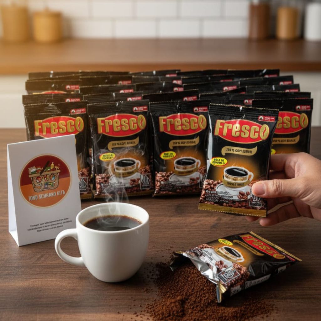 Kopi Bubuk FRESCO Mini 6gr, 1 Renteng 12 Sachet