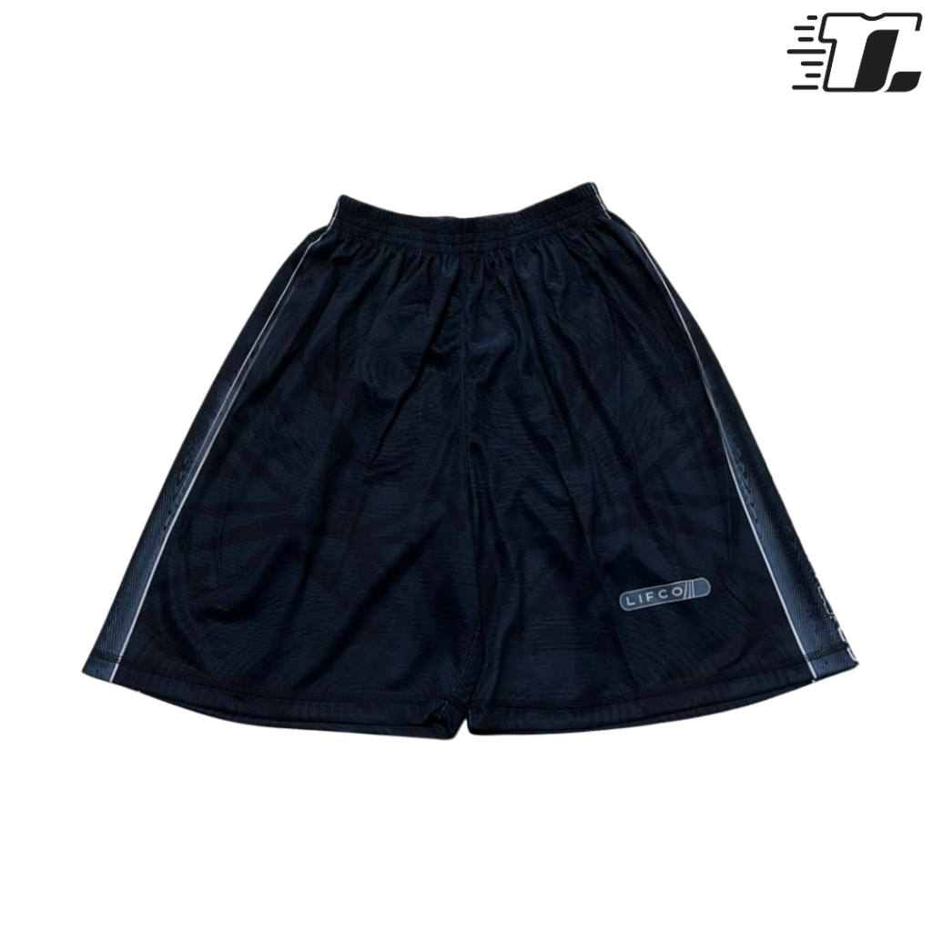 Celana Voli Pria Original Lifco Crofle Hitam Abu| Fullprint Celana Sport Cowok Bahan Crofle