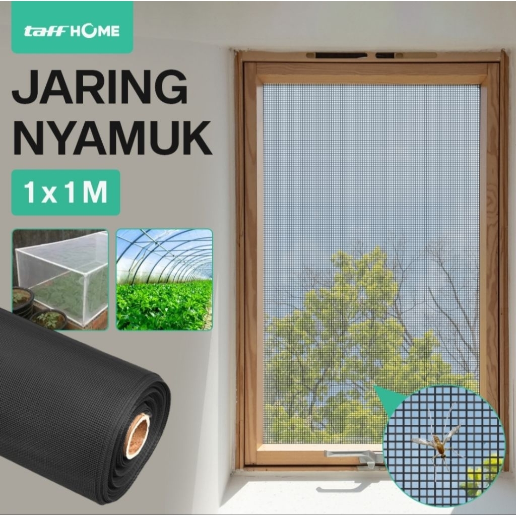 Kasa Nyamuk Jaring Jendela Mosquito Net PP Nano 20 Mesh 1x1M - AW15 - Black
