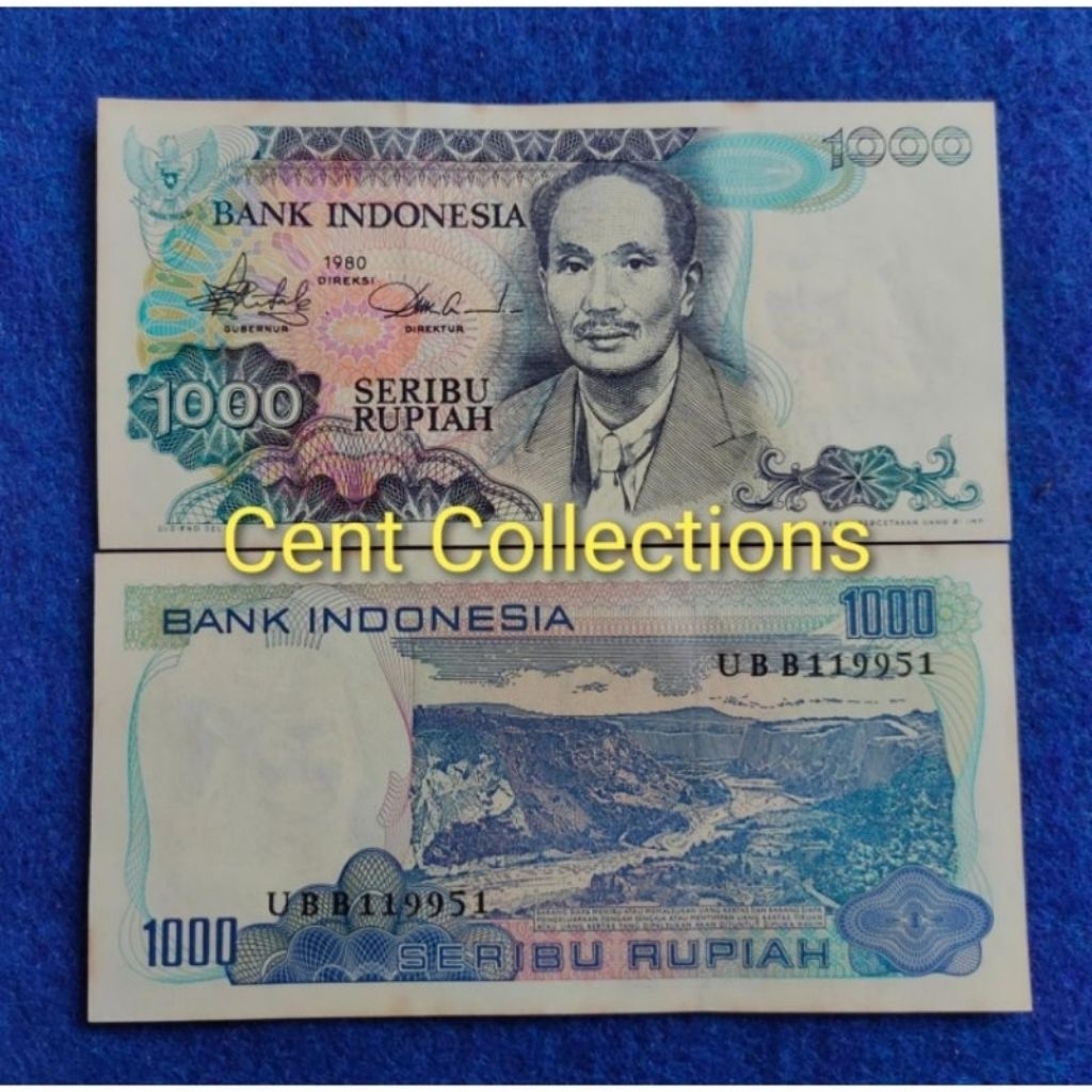 uang kuno 1000 rupiah sutomo. seribu sutomo tahun 1980