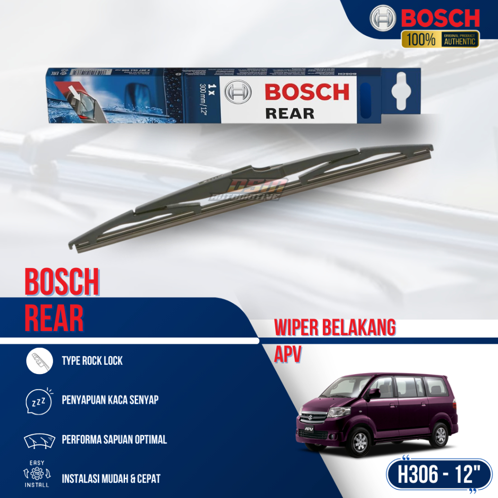Bosch Rear Wiper / Wiper Belakang Suzuki APV - 12 Inch / Bosch Original
