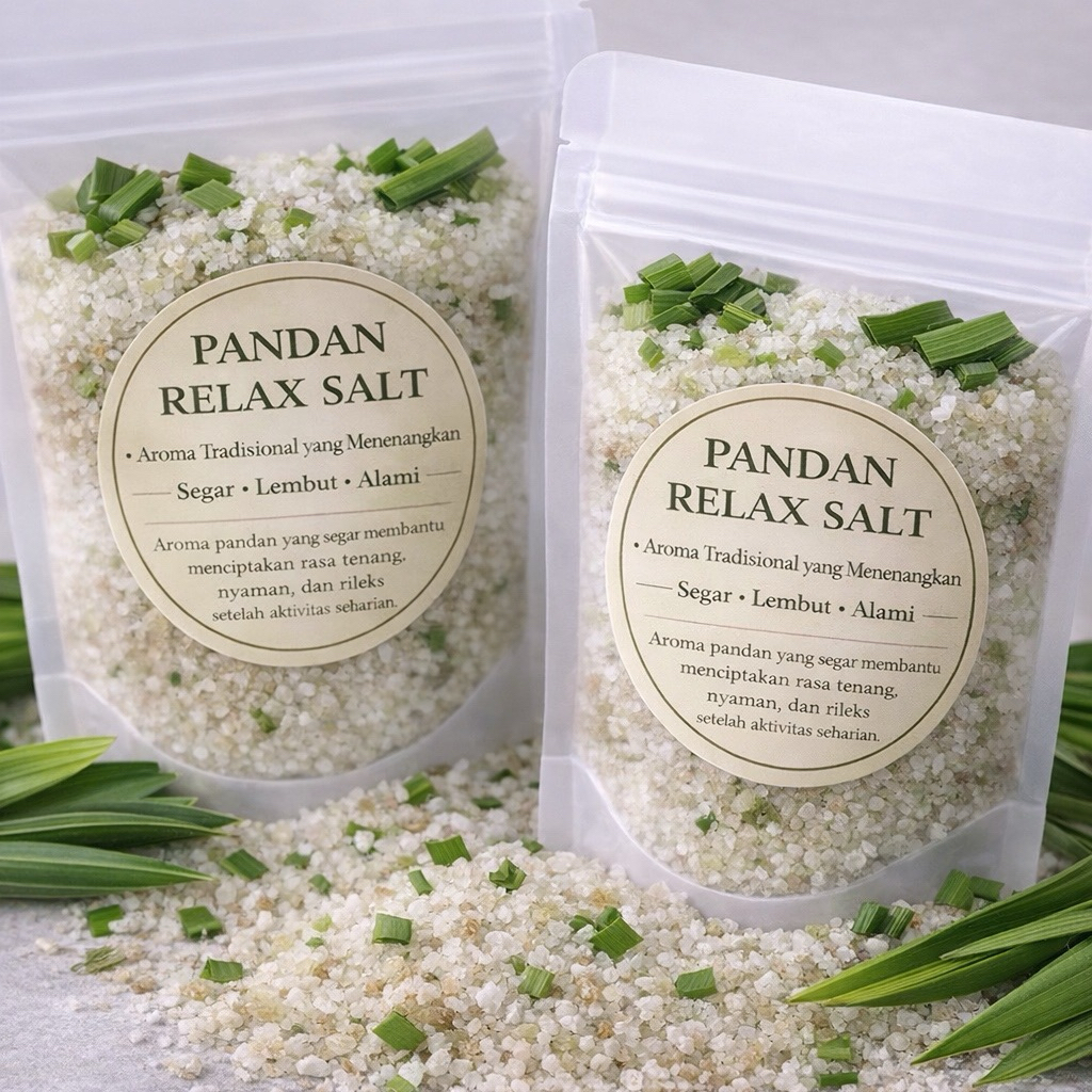 Garam Rendaman Kaki Aromaterapi Pandan | Garam Relaksasi