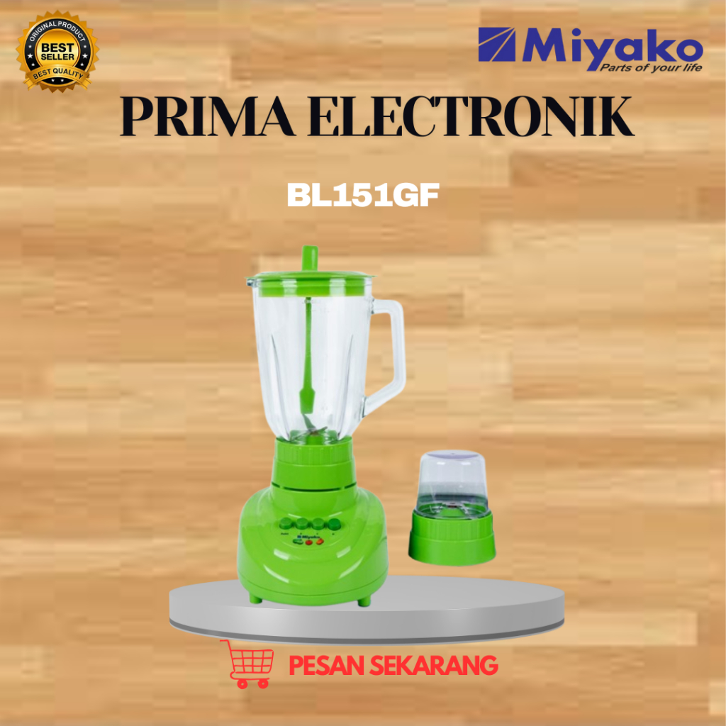 MIYAKO BLENDER KACA BL 151GF 2IN1/BL151GF/BL151 GF/BL-151GF/BL-151 GF/ORIGINAL MIYAKO/GARANSI RESMI