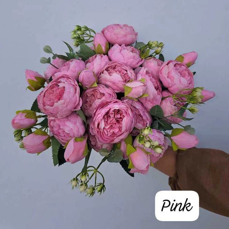 bunga peony premium dekorasi / bunga palsu peony / bunga plastik peony / bunga wedding dekorasi / bu