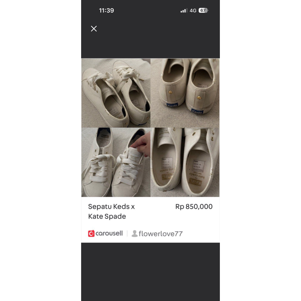 sepatu keds x kate spade