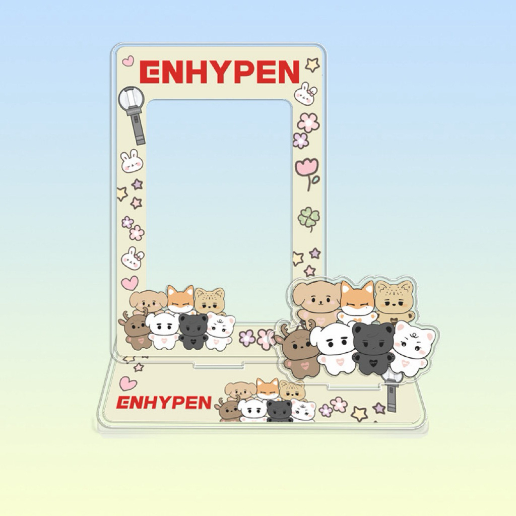 Acrylic Standee photocard PC ENHYPEN Cute |  K-Pop Hiasan Meja & Kado 2 sisi