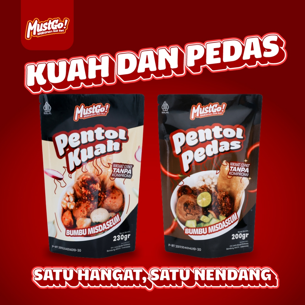 KUAH PEDAS PENTOL KUAH DAN PENTOL PEDAS - MUSTGO