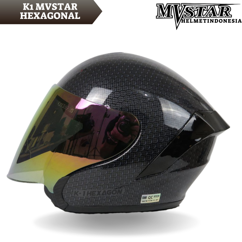 HELM MVSTAR K1 DEWASA / HELM REMAJA / HELM HALFFACE / NJS KAIROZ MVSTAR