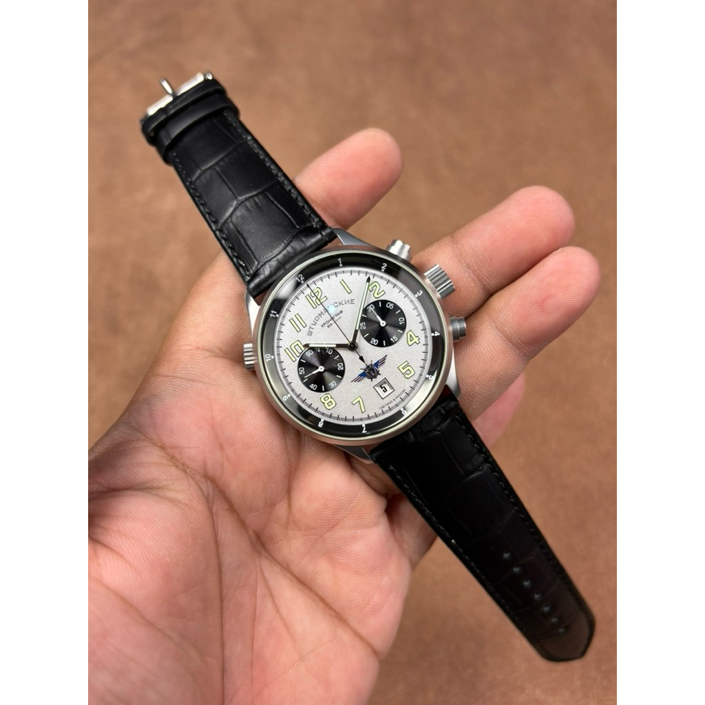 JAM TANGAN PRIA STURMANSKIE POLJOT CHRONOGRAPH MANUAL WINDING 3133 LIMITED EDITION