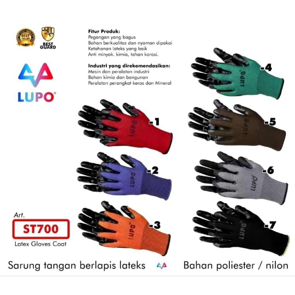 Sarung Tangan Kerja Proyek LUPO ST 700 GROSIR MURAH