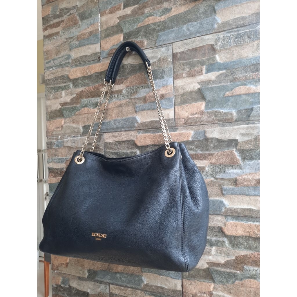 Tote Bag Hitam Rantai LOVCAT