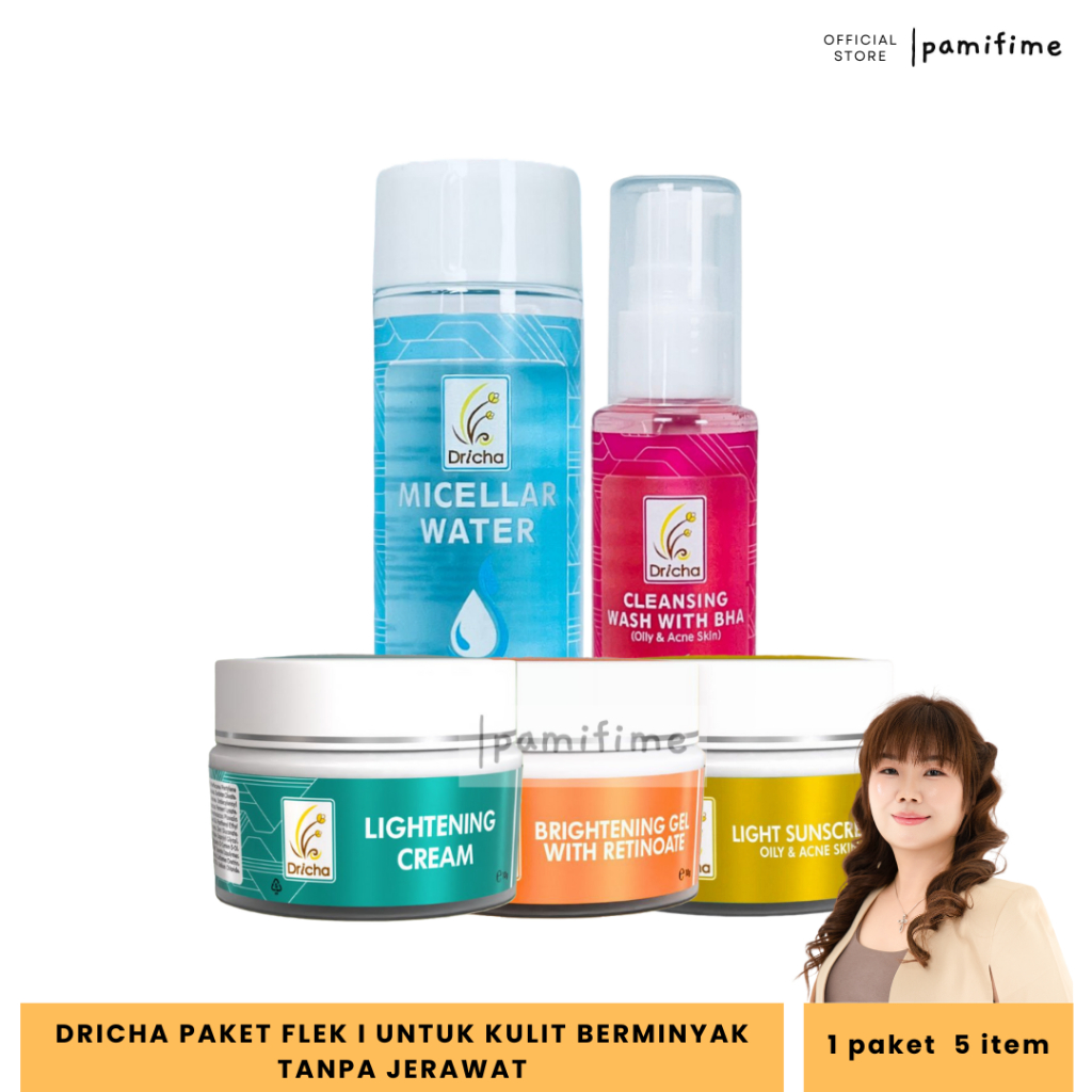 Dricha bundling Flek  Kulit Berminyak dan Tanpa Jerawat