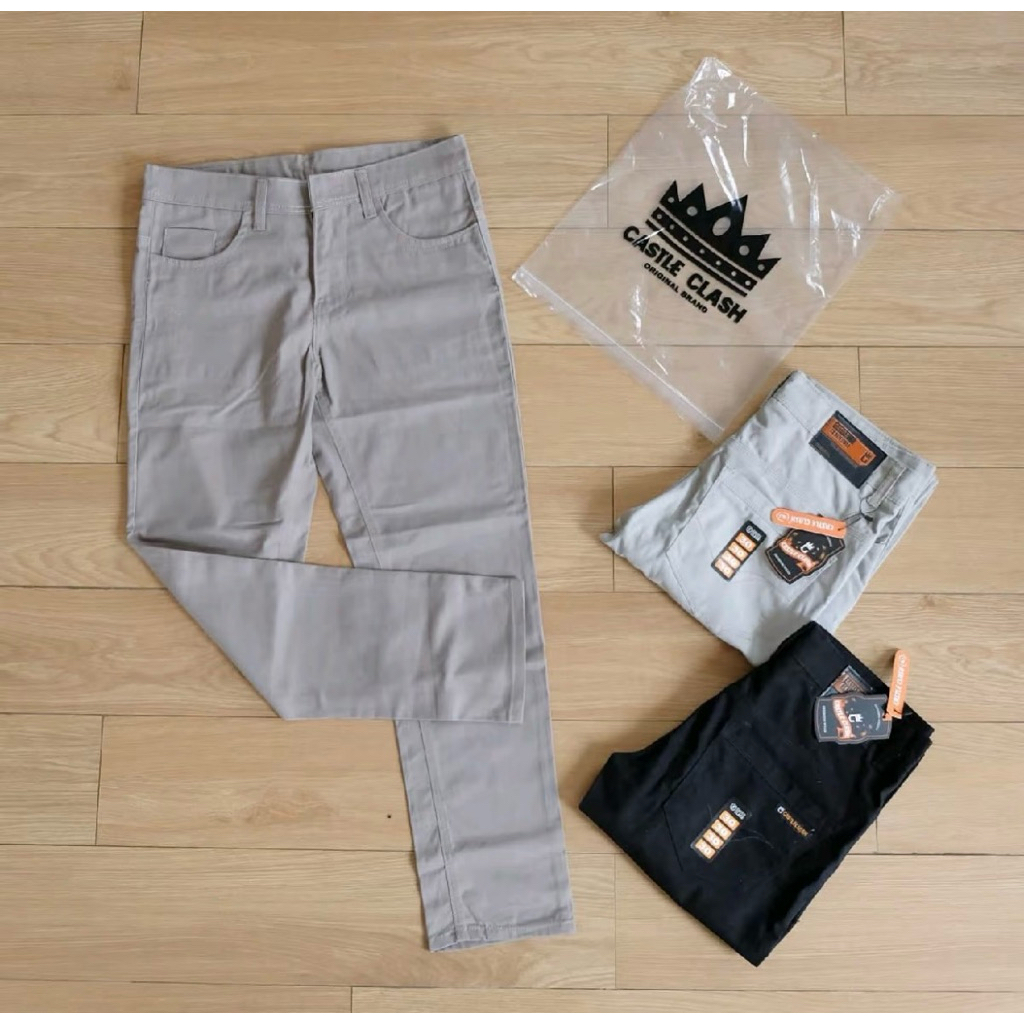 CASTLE CLASH Panjang polos premium non stret