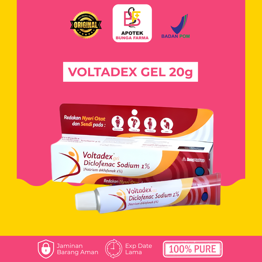 VOLTADEX GEL 20g - Gel Pereda Nyeri - Obat Cedera Otot - Obat Oles Bengkak