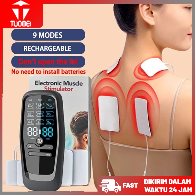 Pengisian Tens Alat Pijat Elektrik EMS /Otot Dengan Gel Pad/Alat Terapi Stroke Stimulasi