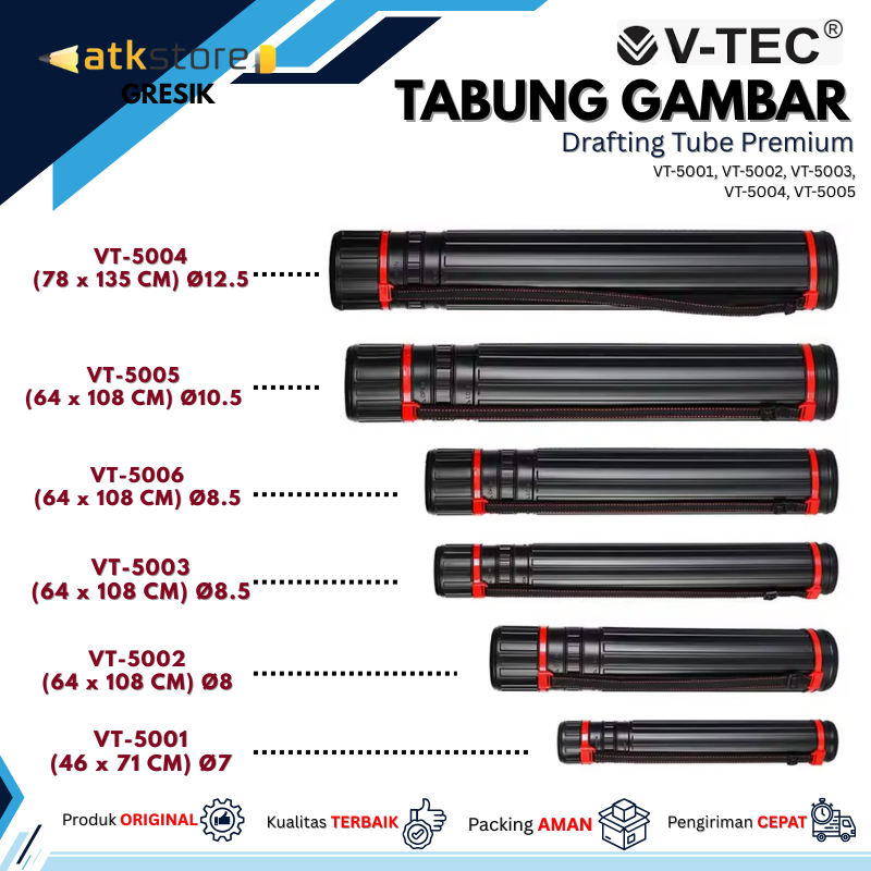 V-TEC Tabung Gambar Drafting Tube V - TEC Tabung Gambar Lukisan