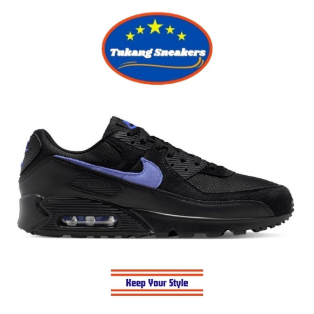Sepatu Sneakers Pria Nike Air Max 90 Black Sapphire NIKDM0029021