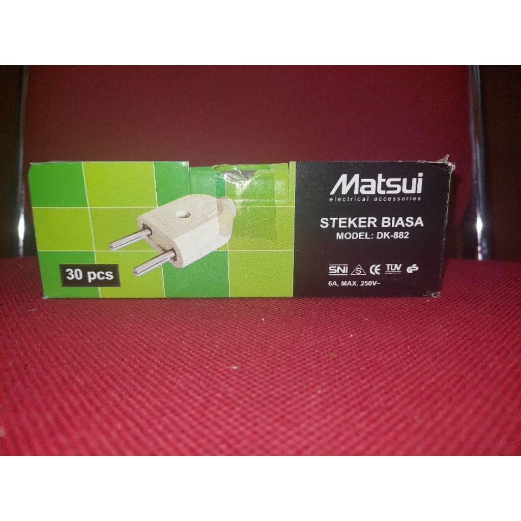 Colokan Steker Matsui DK-882 Model Standar 2 Pin Mudah Dipasang