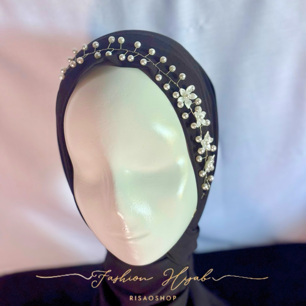 Headpiece | bando | bandana manik manik | mahkota tiara rambut | hiasan kepala |hijab | jilbab | kaw