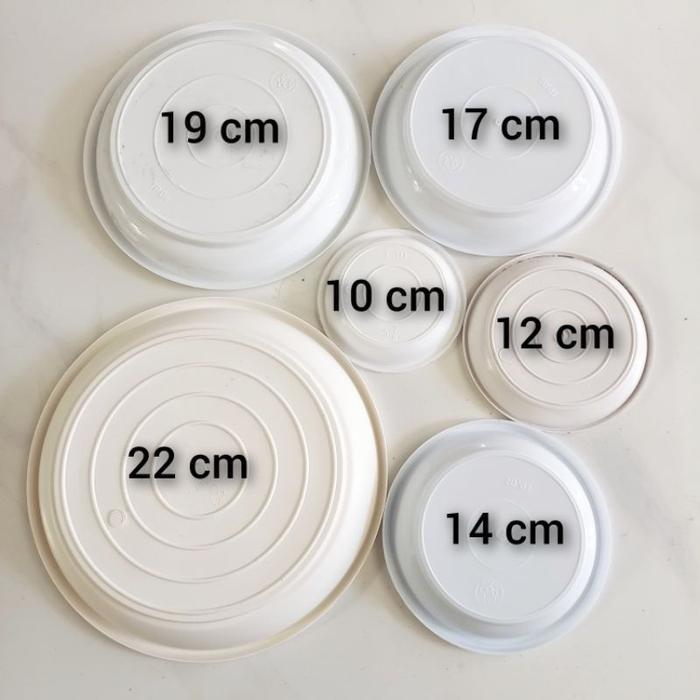 Tatakan pot bunga / Tataan pot bunga/ Tataan pot putih dan hitam