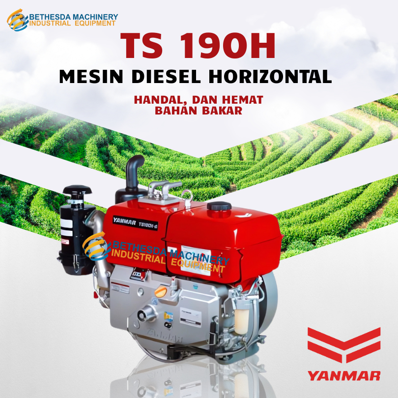 Yanmar Diesel 19 PK / 19HP Mesin penggerak Yanmar TS 190 H-di Hopper