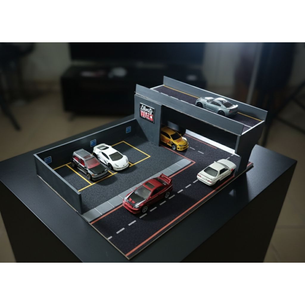 Diorama Street Parking | Diorama Parkiran Jalanan 1/64 | Diorama Diecast Hot Wheels Mini GT
