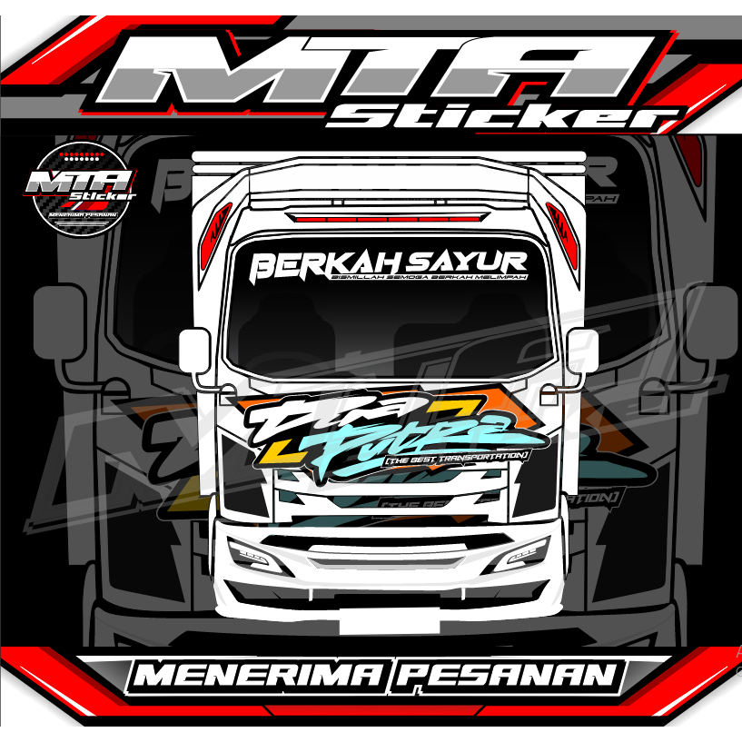 Stiker Dada Depan Truck Giga/Stiker Kaca Depan Truck Giga - Stiker Bisa Custome Design