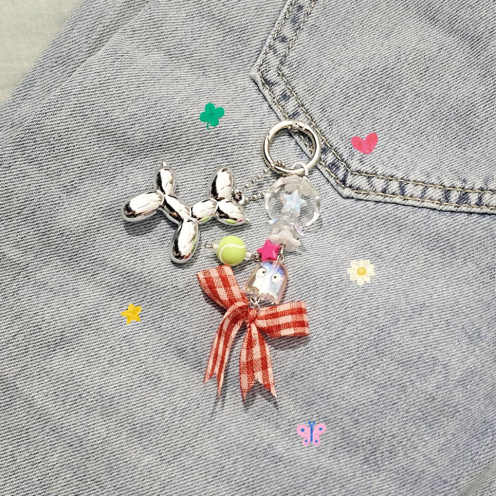 `silver poodle bag charm | flowie beads |