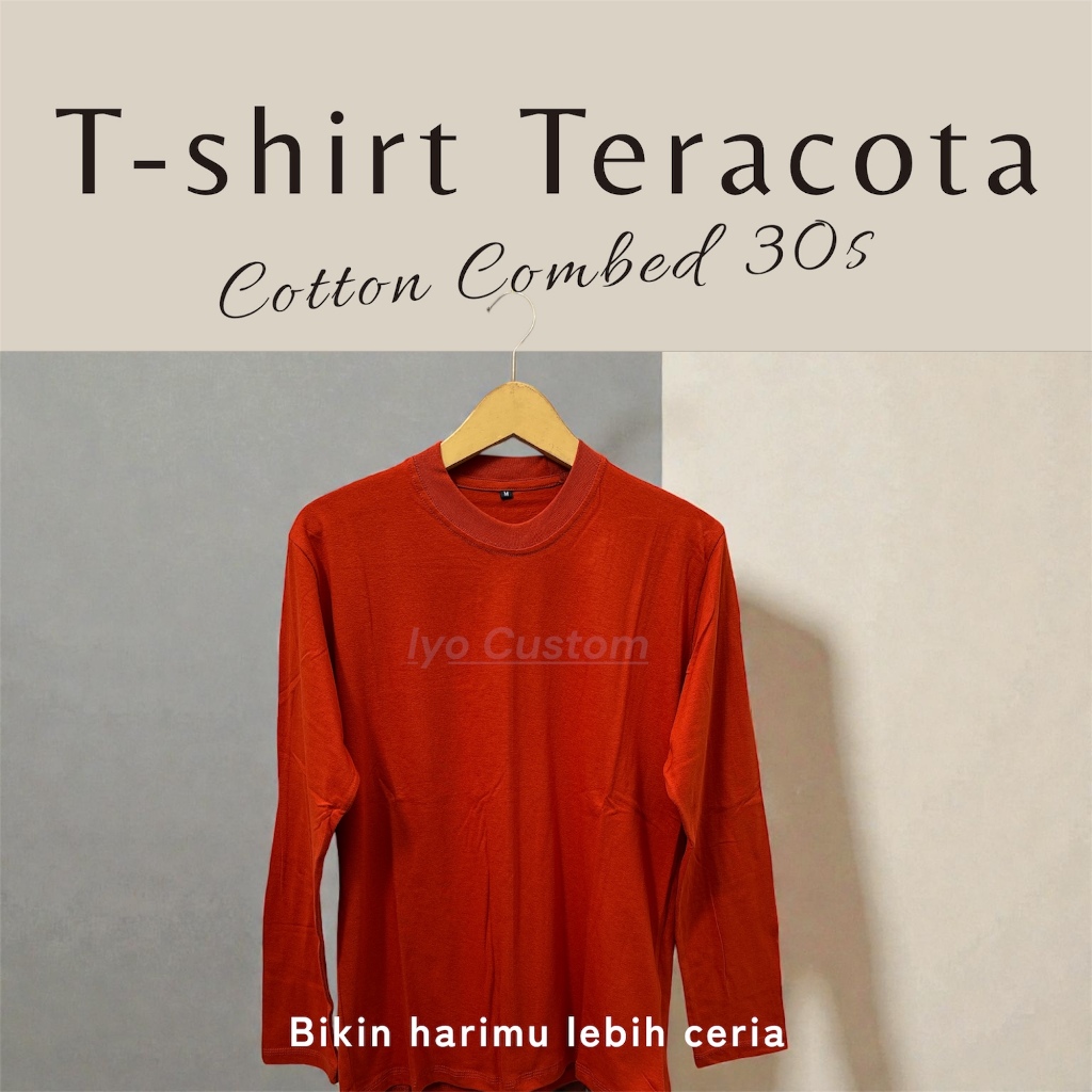 Kaos Polos Teracota / Merah Bata