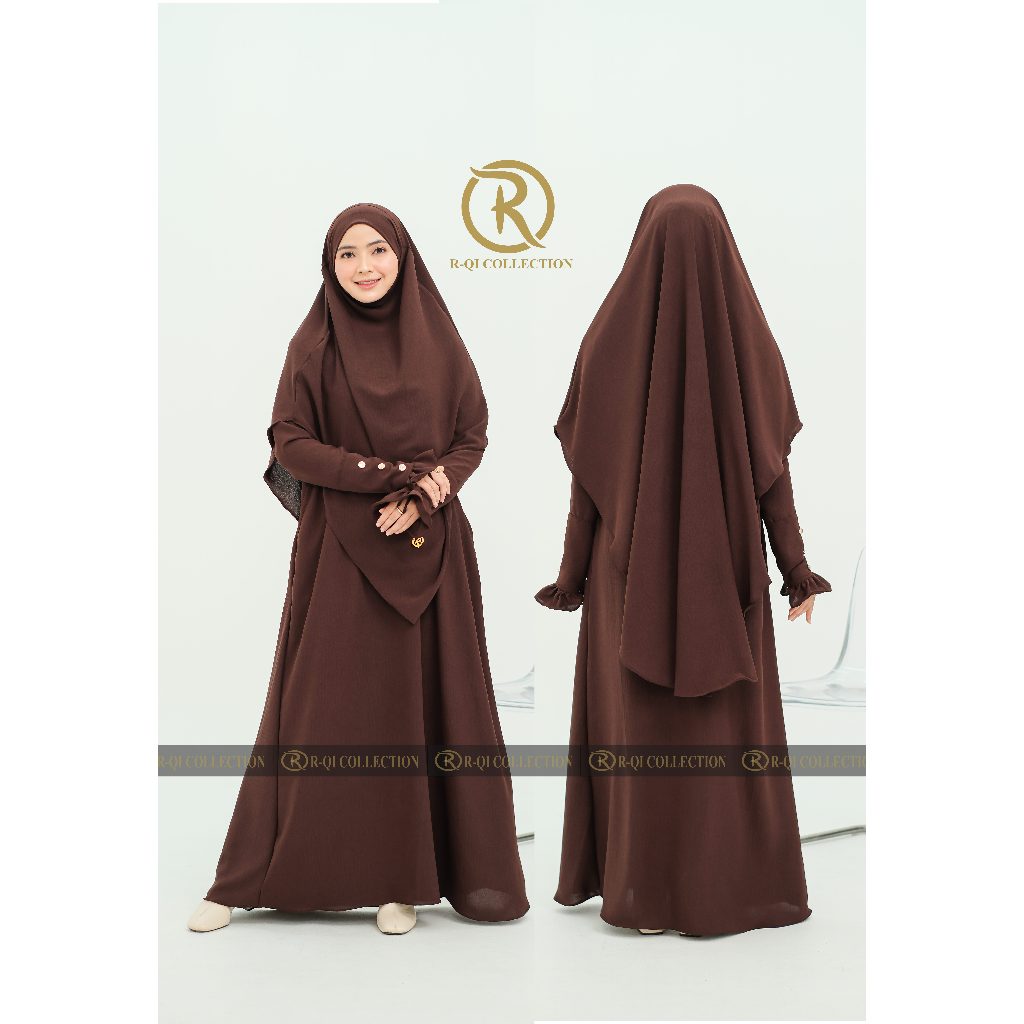 SET KHIMAR SYARI CRINKLE PREMIUM | SET ABAYA CRINKLE AIRFLOW