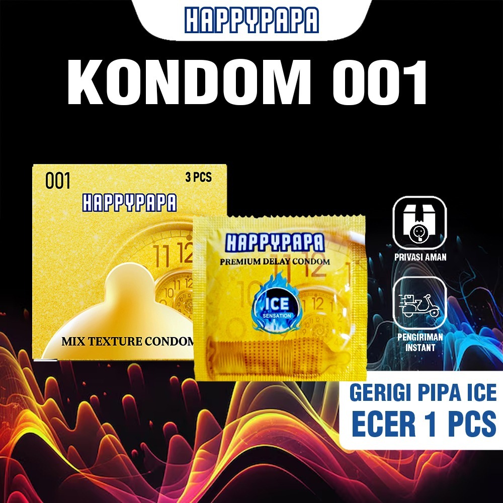 Happypapa Kuning Kondom 001 Tipis Bergerigi Varian Terlengkap Dotted Original Bisa