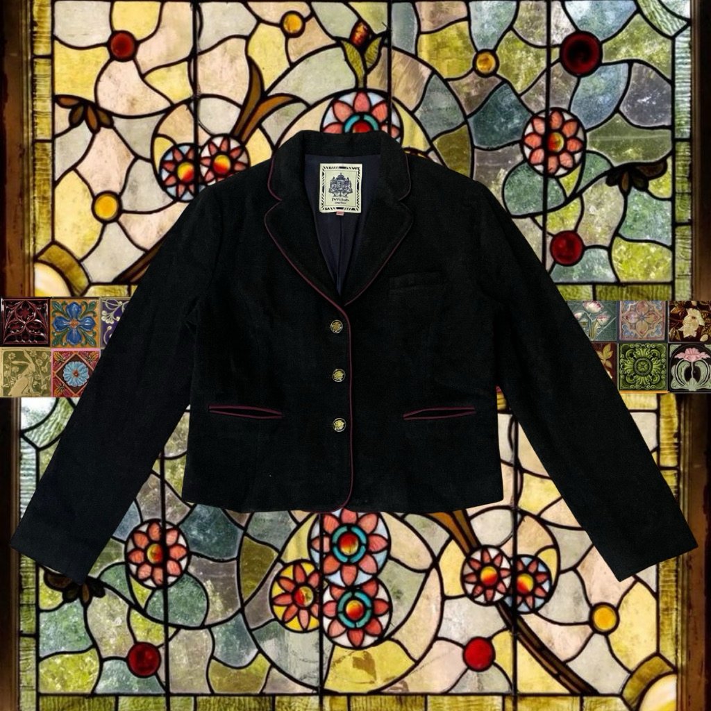 IVY CLUB CROP BLAZER | Blazer Vintage | CROP BLAZER | Fairycore | Floral Dress | Abstract Print Dres