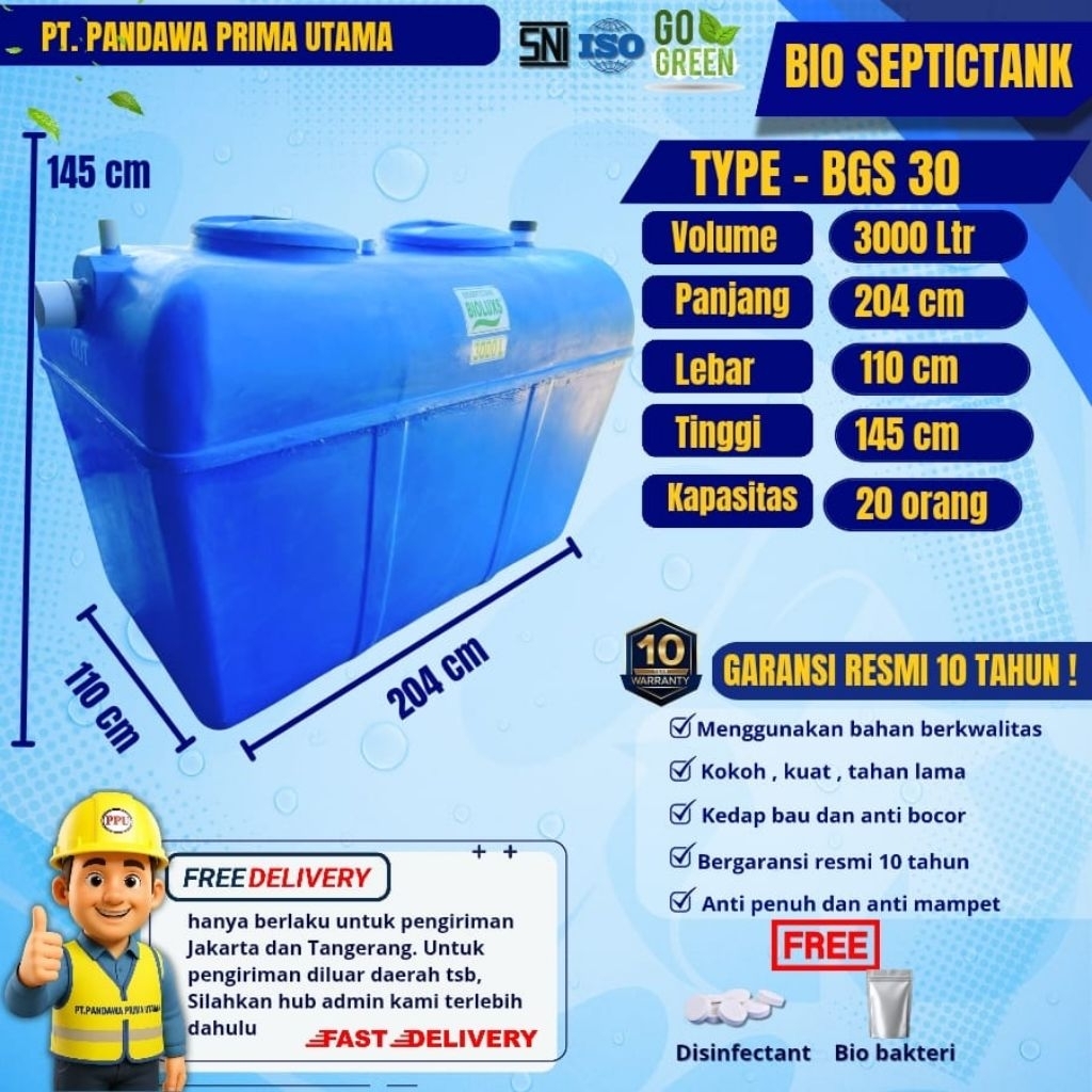 Septictank bio 3000 Liter , Bio luxs, biotech, biofil Type BGS 3000 Liter