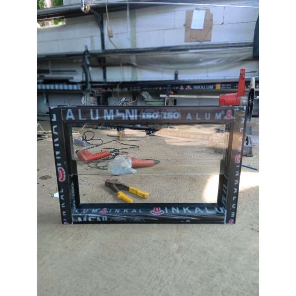 BOVEN ZIGZAG ALUMINIUM 40X60 )READY STOK) GRATIS PACKING KAYU