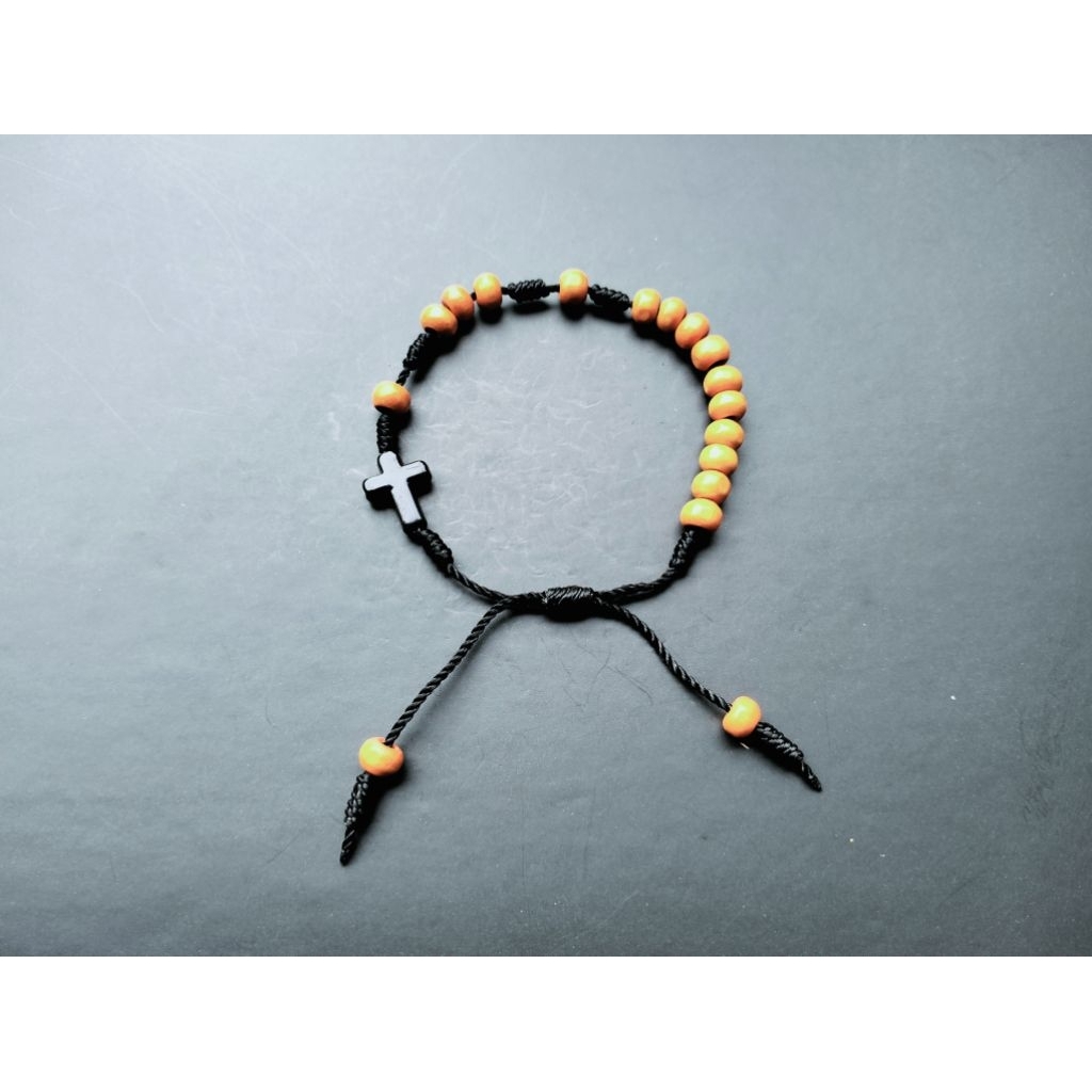 G1031 GELANG ROSARIO KAYU GELANG SALIB KATOLIK