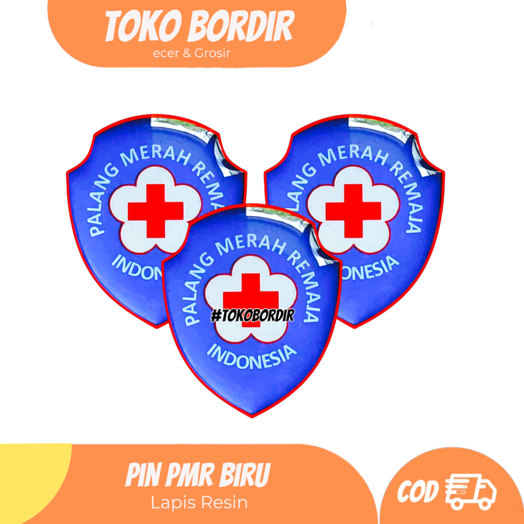 Pin PMR madya / biru lapis resin