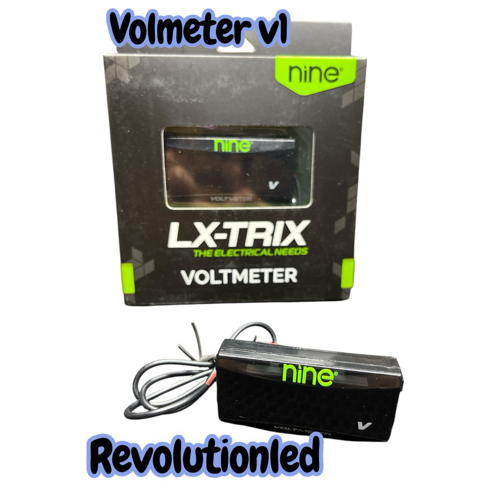 LX-TRIX Voltmeter Ampere Aki Motor Digital 12V Waterproof Accu Meter Universal V1 - NINE