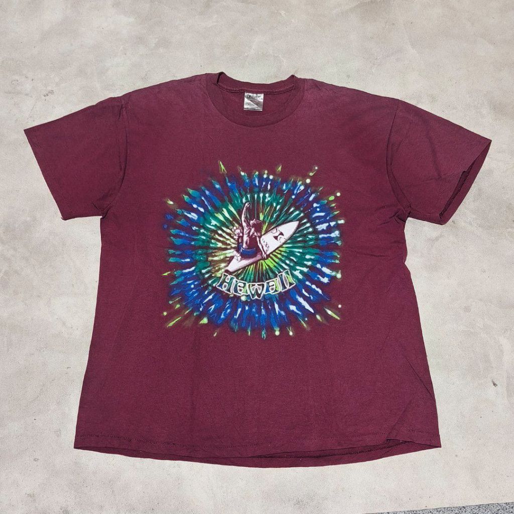 Baju kaos vtg vintage hawai pria oneita 50 50