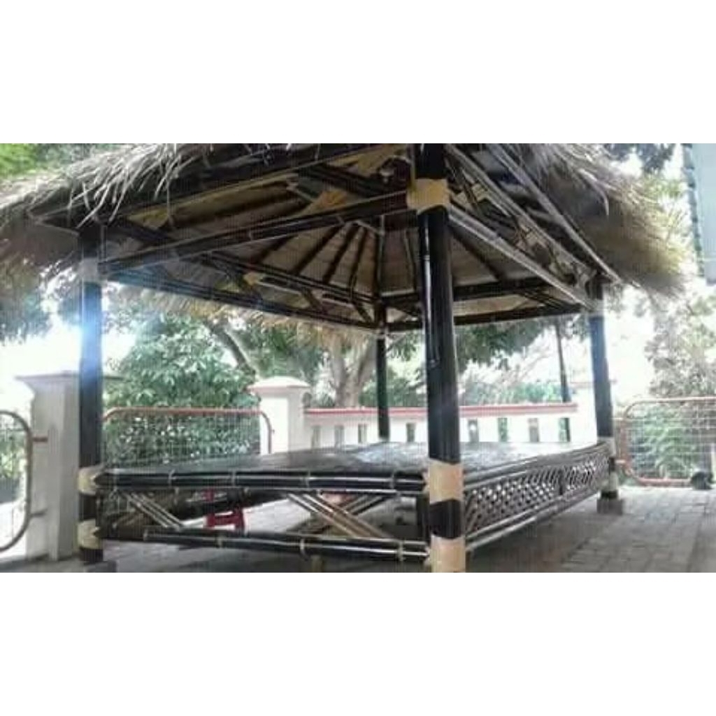 gazebo bambu lesehan ukuran 2x3