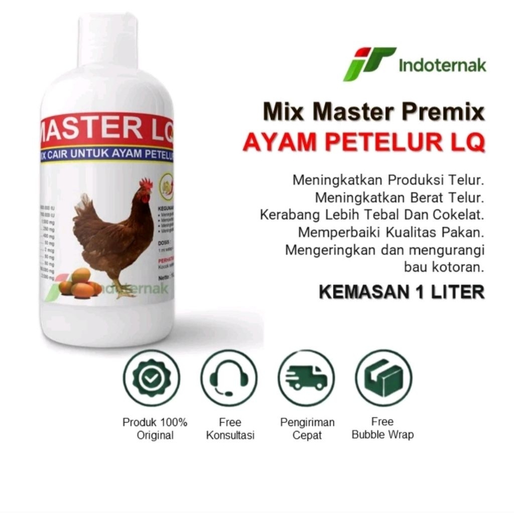 Mix Master LQ Layer - Premix Cair Untuk Ayam Petelur