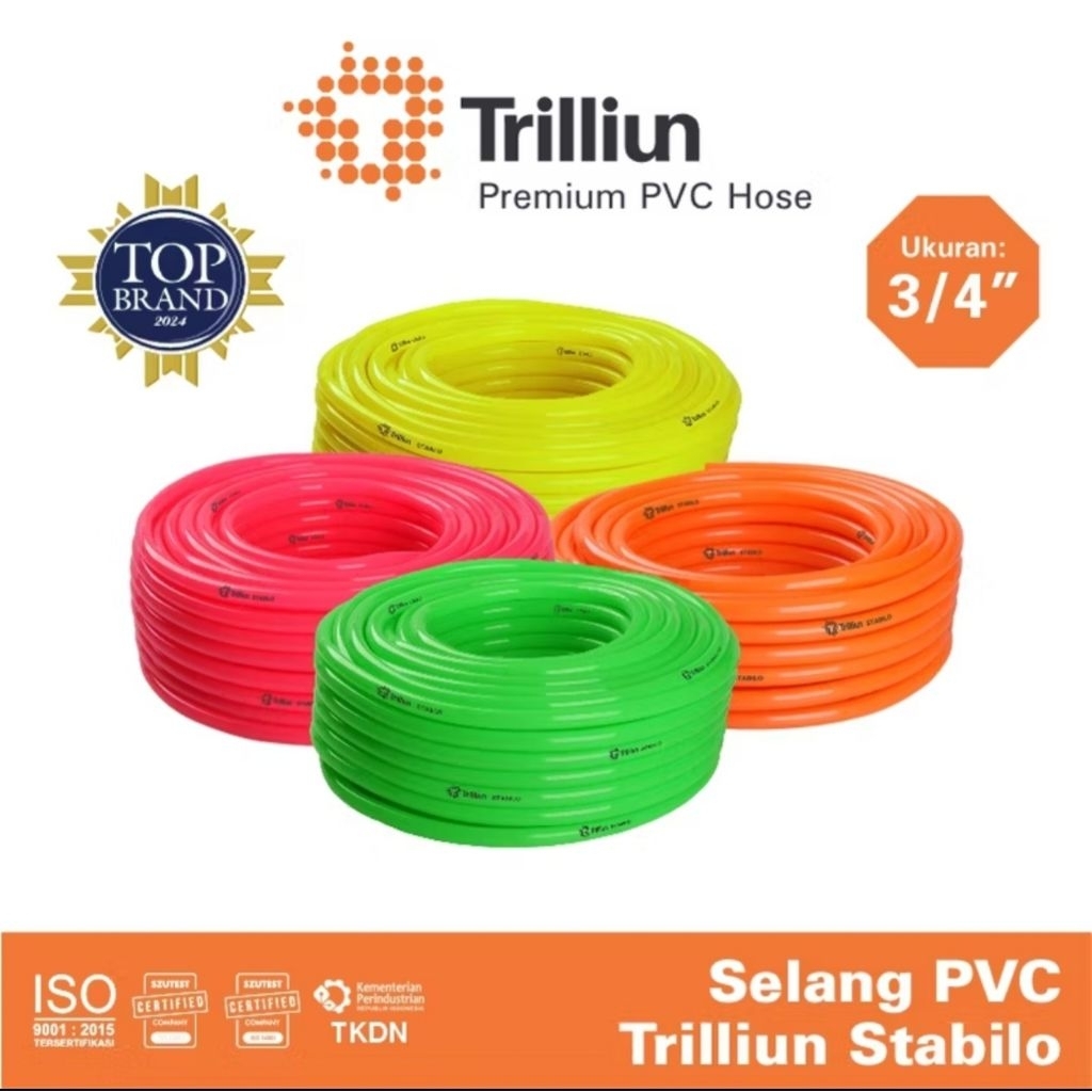 SELANG AIR 3/4 INCH TRILLIUN STABILLO SELANG AIR 3/4 INCH KENYAL ELASTIS ( 50 METER / 100 METER )
