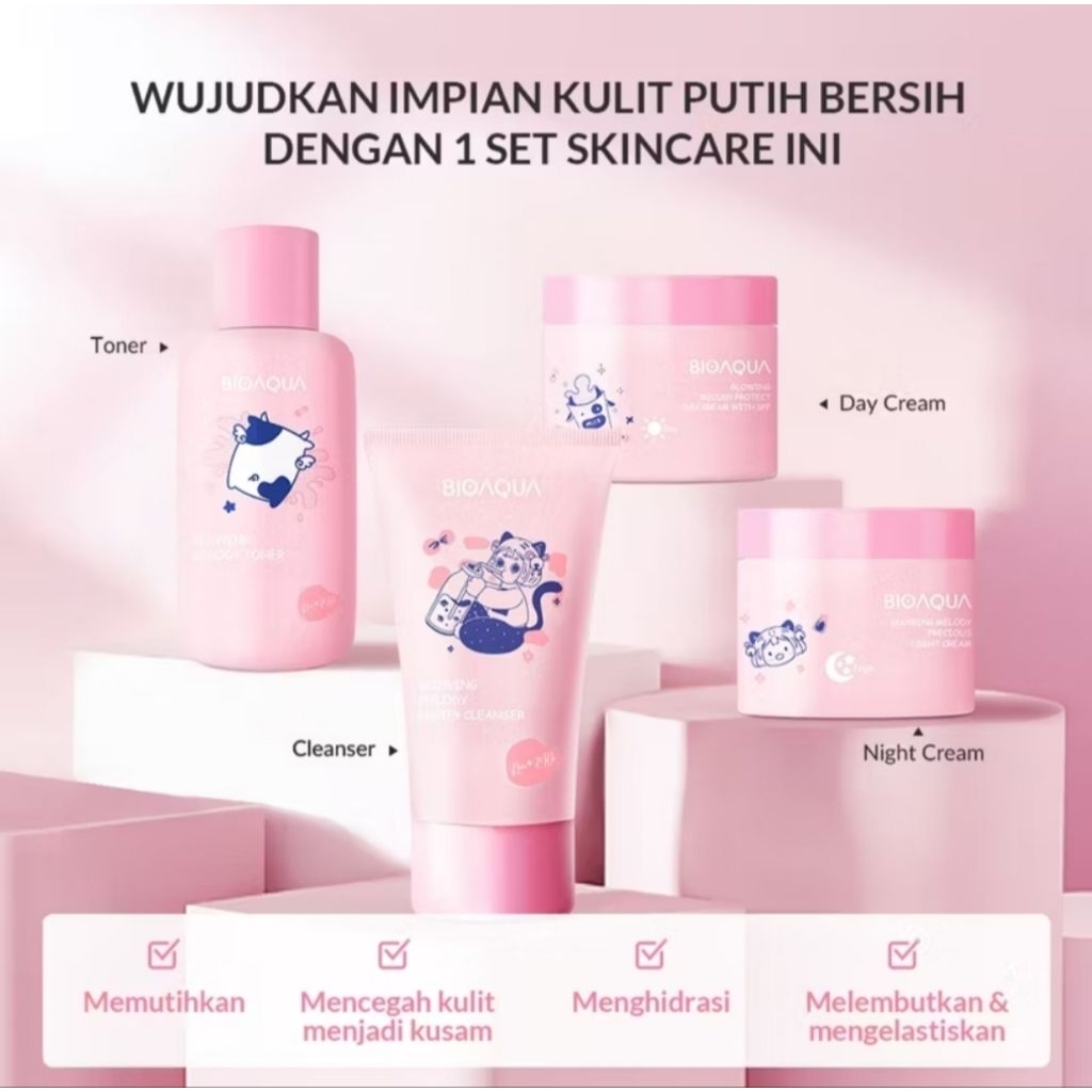 BIOAQUA SKINCARE SET ANAK | BRIGHTENING AND ACNE CARE ORIGINAL