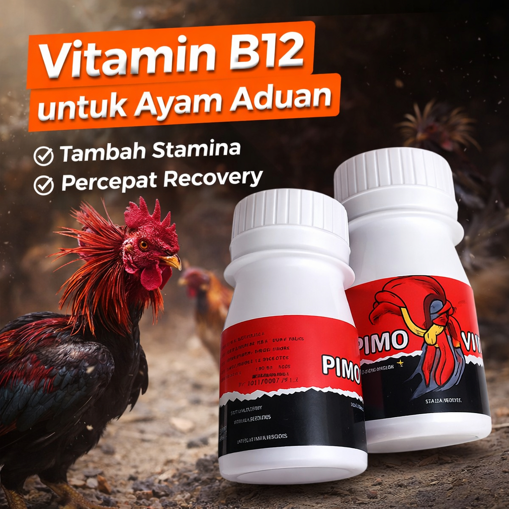 PIMOVIT 100 BUTIR VITAMIN AYAM ADUAN PIMO VIT VITAMIN B12 ASLI IMPORT STAMINA PERCEPAT PEMULIHAN