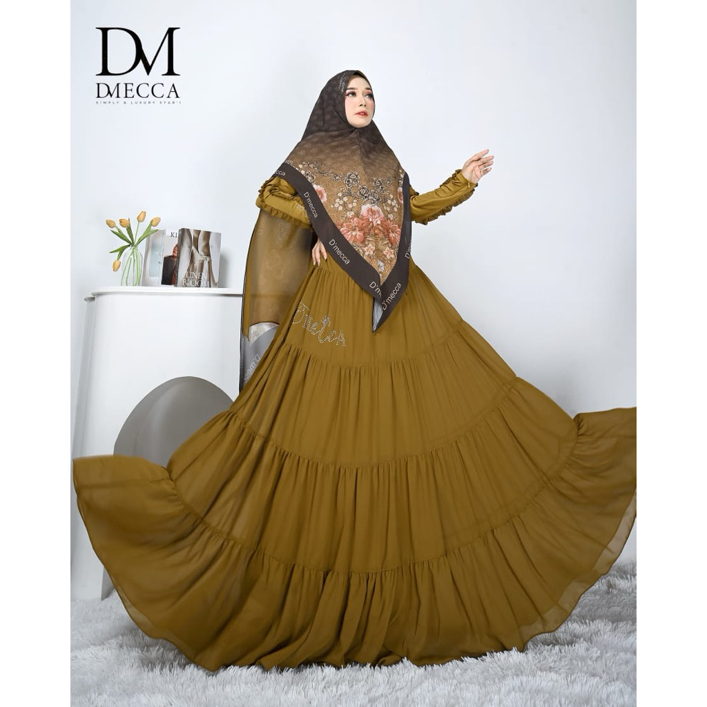 GHAZIYAH SERIES BY DMECCA SYARI GAMIS CERUTY PREMIUM SET KHIMAR JILBAB SERAGAMAN PENGAJIAN MAJELIS T