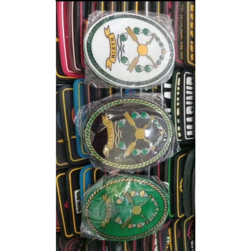 Stiker Timbul Kaca Mobil Logo Hakim